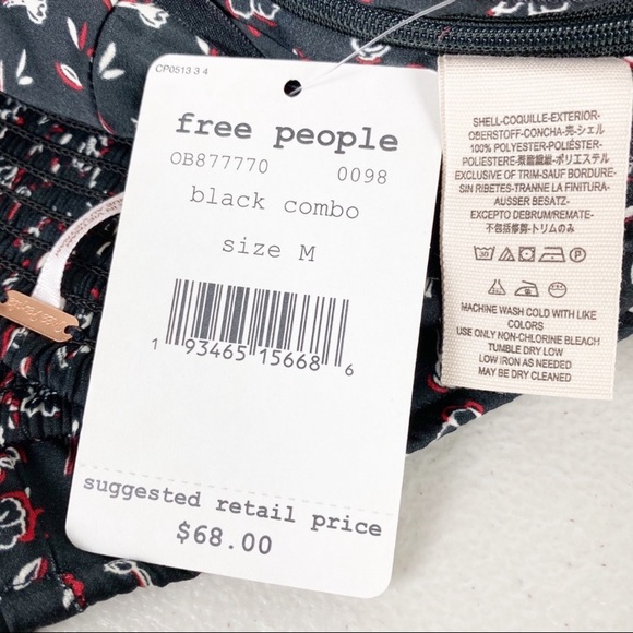 FREE PEOPLE Stay With You Ruffled Crop Top Black - Picture 6 of 8